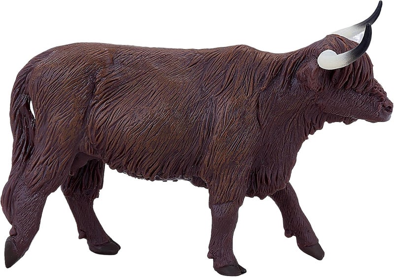 MOJO Highland Cow Realistic Farm Animal Hand Painted Toy Figurine - Image 1